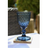 Copa cristal labrado azul