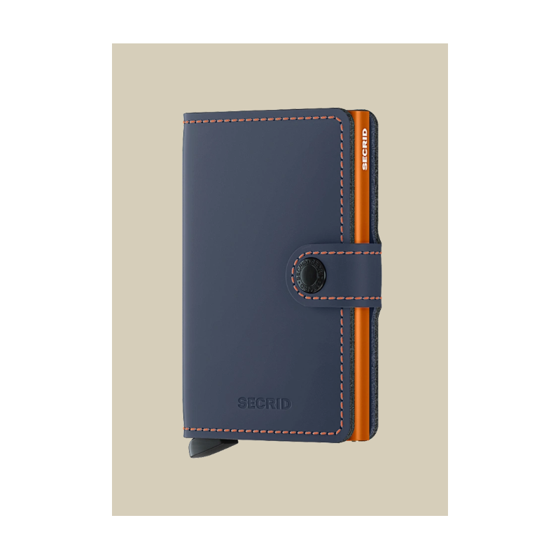 Tarjetero Secrid Mate Azul - Naranja