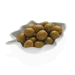 Cuenco de porcelana blanca Hoja