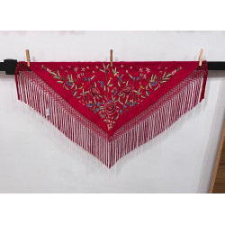 Mantoncillo Carla R niña Rojo