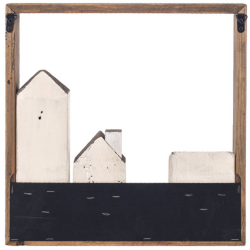 Cuadro Pueblo madera