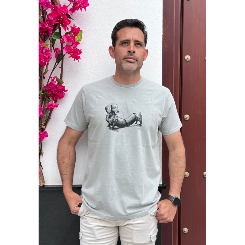 Camiseta Salchicha Cemento