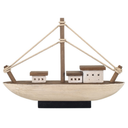 Barco Madera Blanco