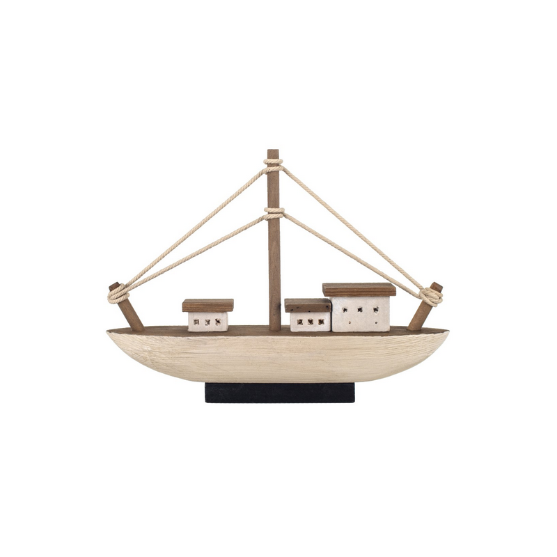 Barco Madera Blanco