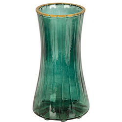 Jarrón Cristal Verde