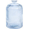 Jarrón Botella Cristal Azul