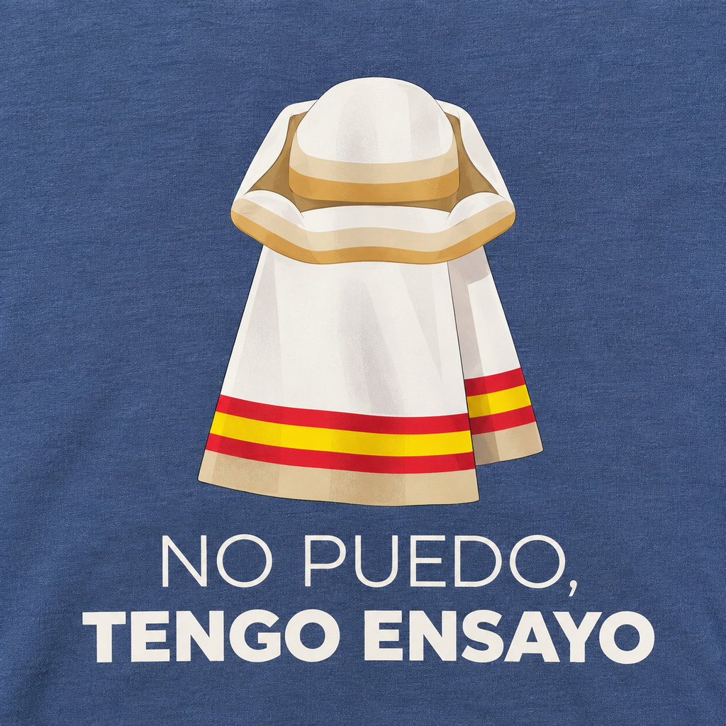 Camiseta cofrade No puedo, tengo ensayo azul