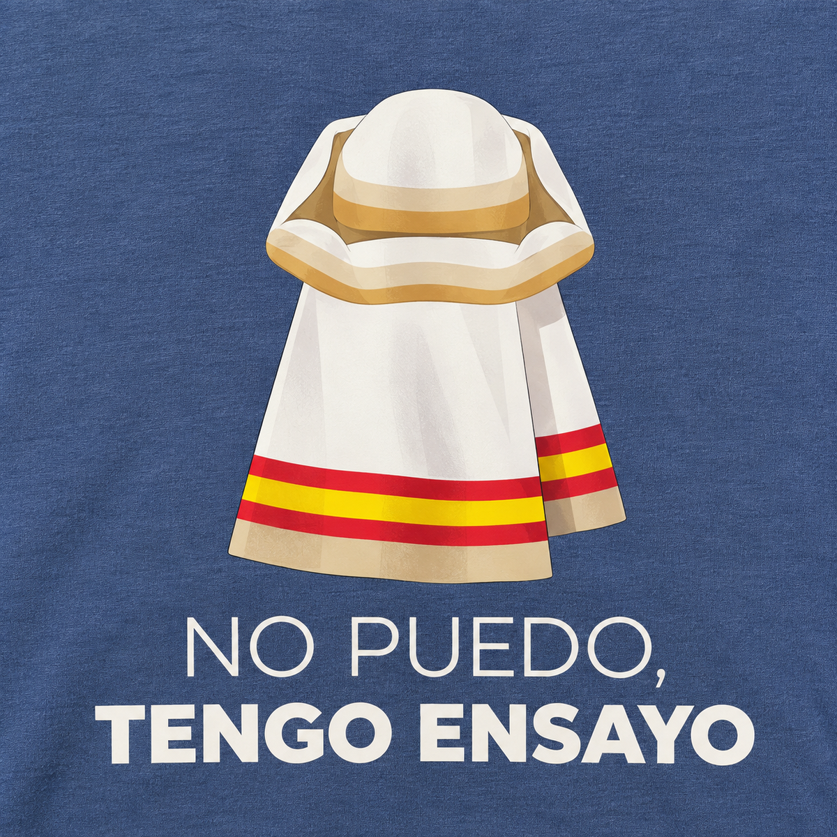 Camiseta cofrade No puedo, tengo ensayo azul