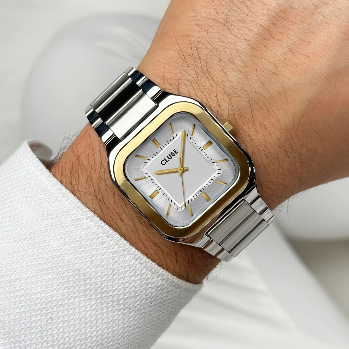 Quadrus Watch Steel, Silver, Two Tone