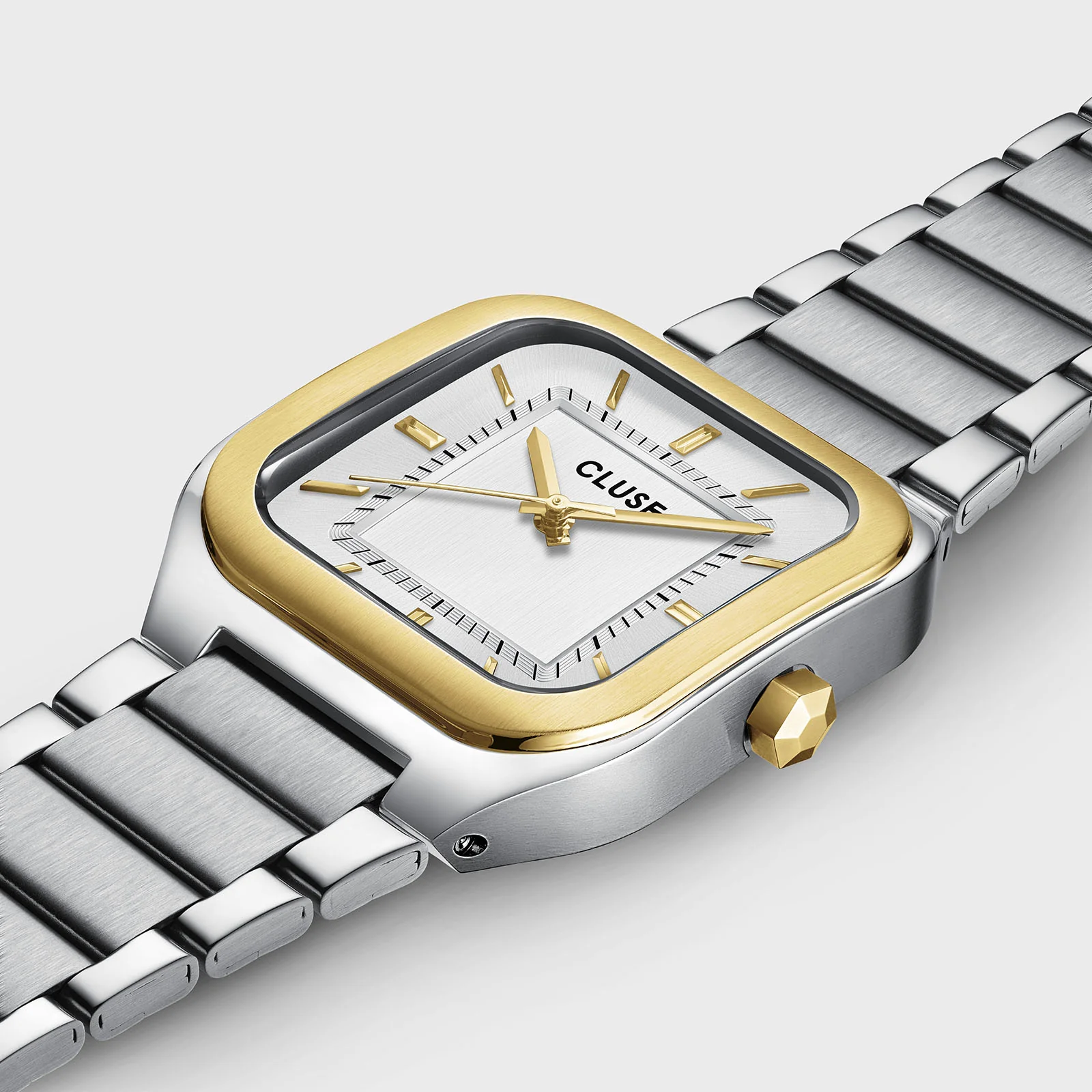 Quadrus Watch Steel, Silver, Two Tone