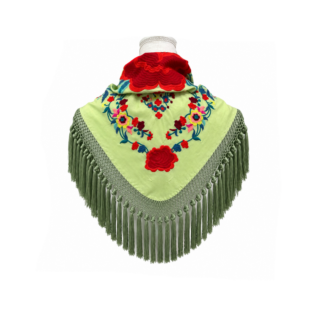Mantoncillo de Flamenca Macarena Verde Manzana