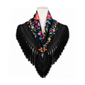 Mantoncillo de Flamenca Mariquilla Espejo Negro – Cuadrado