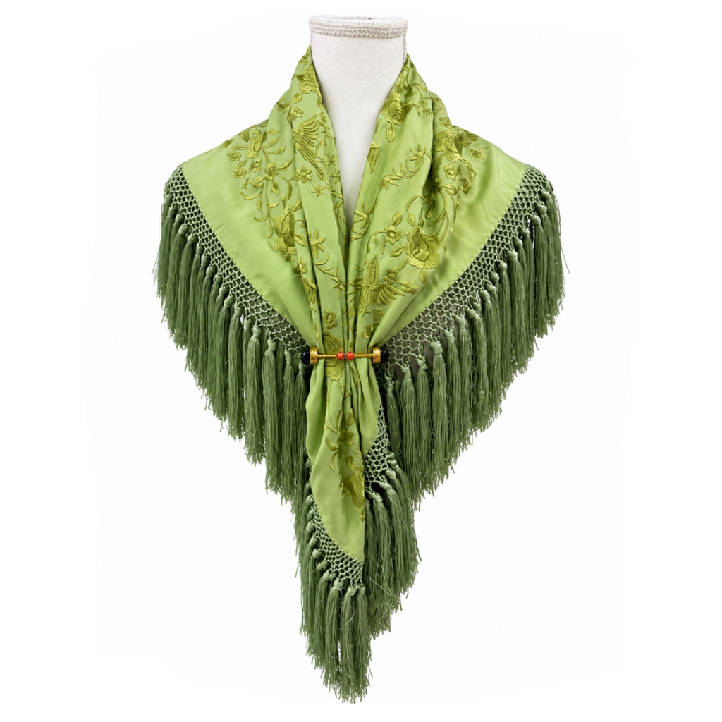 Mantoncillo de Flamenca Nairobi Verde Pistacho – Cuadrado