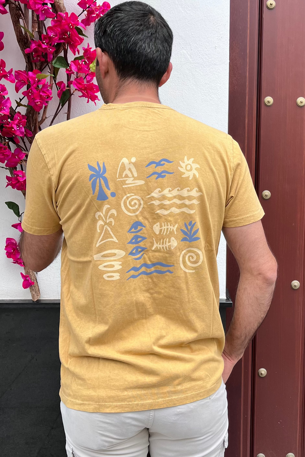 Camiseta Etnik mostaza