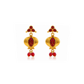 Pendientes Granada Rojos y Dorados