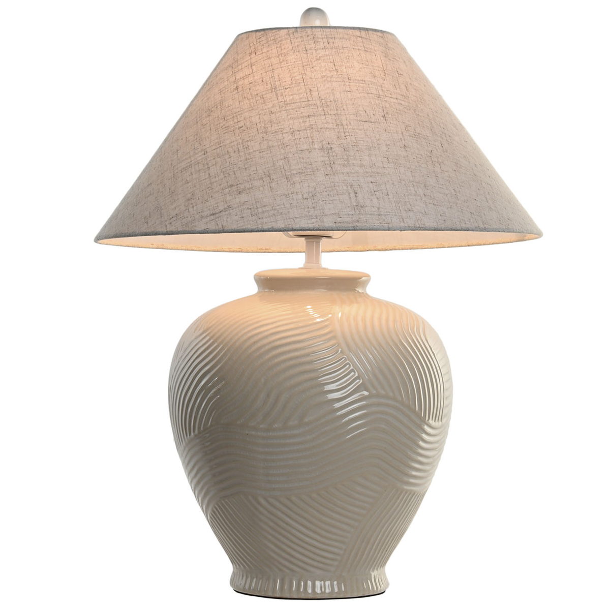 Lámpara de sobremesa ceramica beige