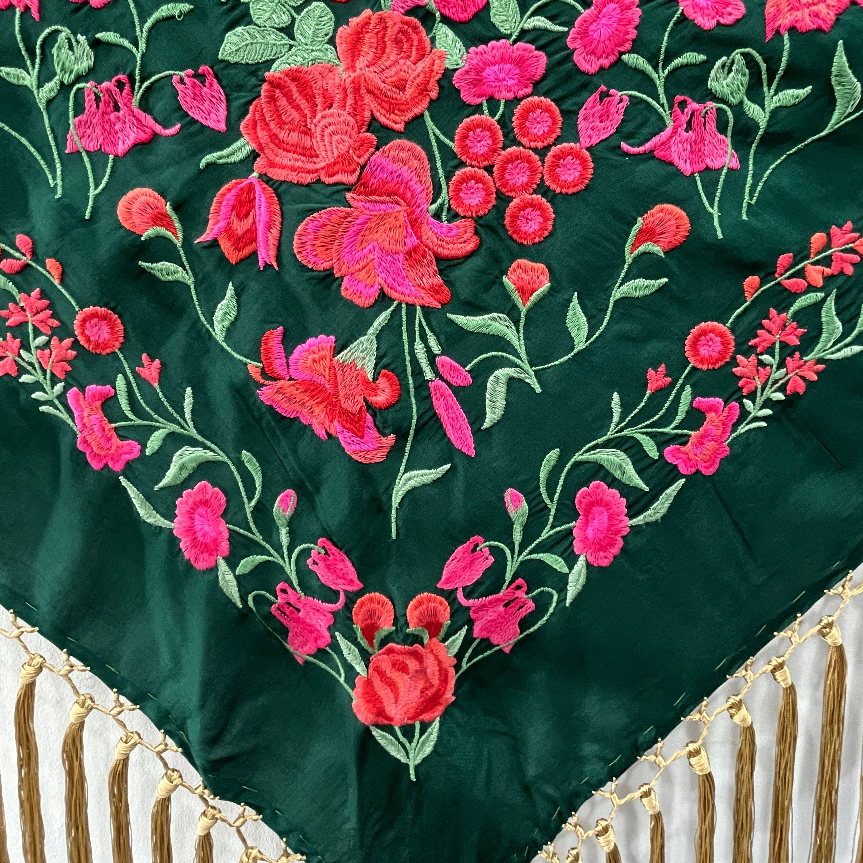 Mantoncillo Lola Verde Botella - Oro