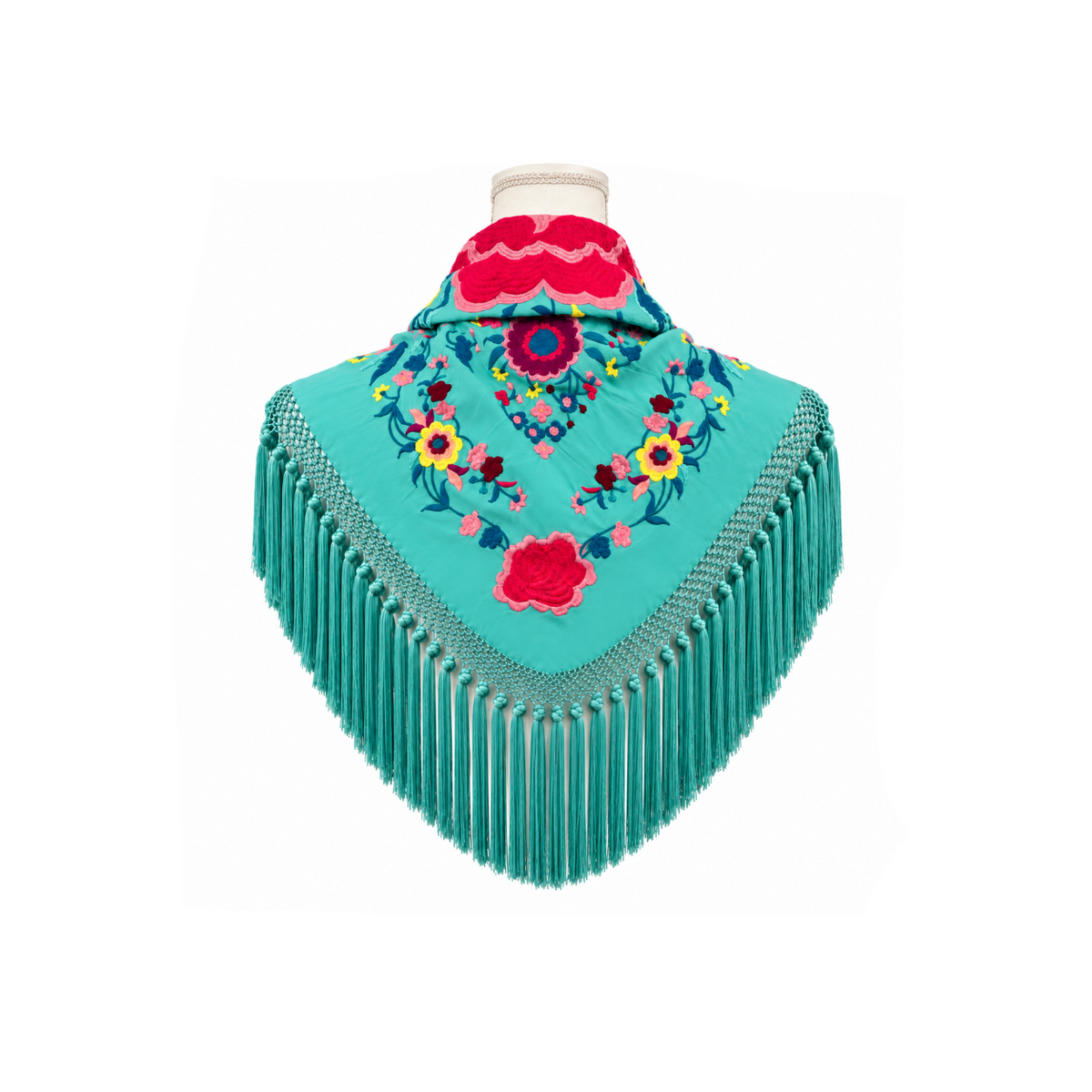 Mantoncillo de Flamenca Macarena Turquesa