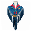 Mantoncillo de Flamenca Macarena Azul Petróleo