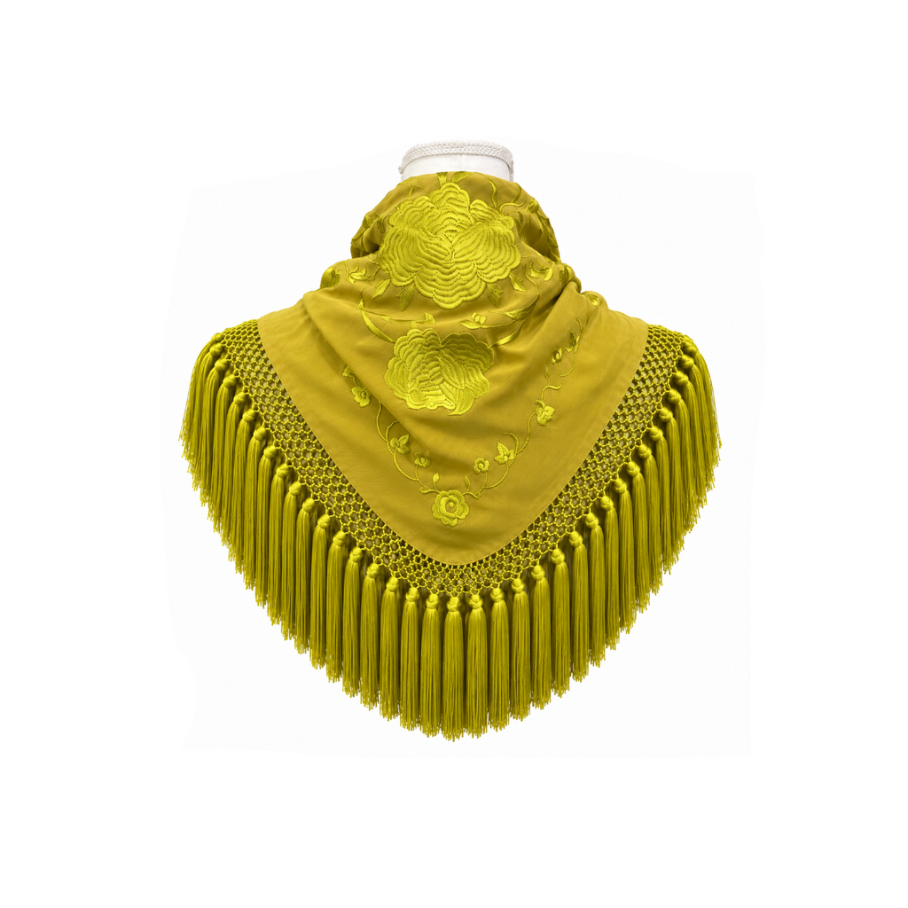 Mantoncillo de Flamenca Azahara Verde Pistacho – Cuadrado