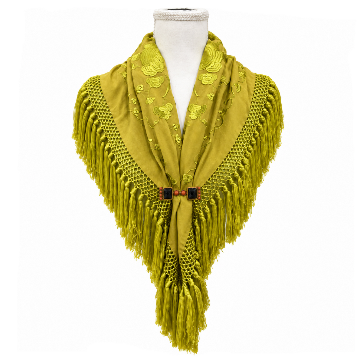 Mantoncillo de Flamenca Azahara Verde Pistacho – Cuadrado
