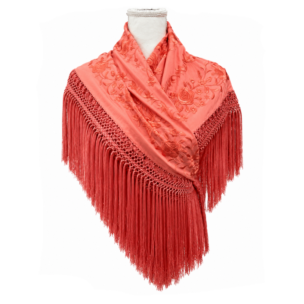 Mantoncillo de Flamenca Nairobi Coral – Cuadrado