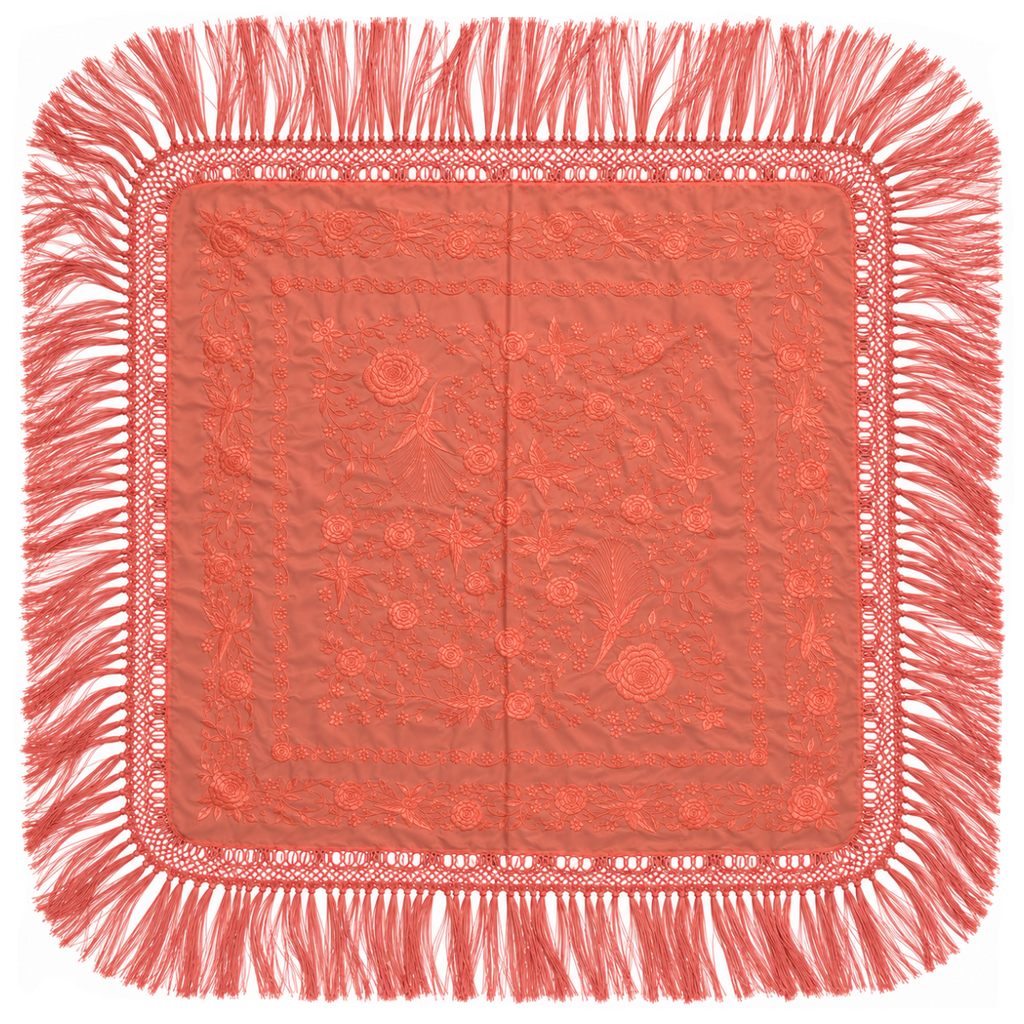 Mantoncillo de Flamenca Nairobi Coral – Cuadrado