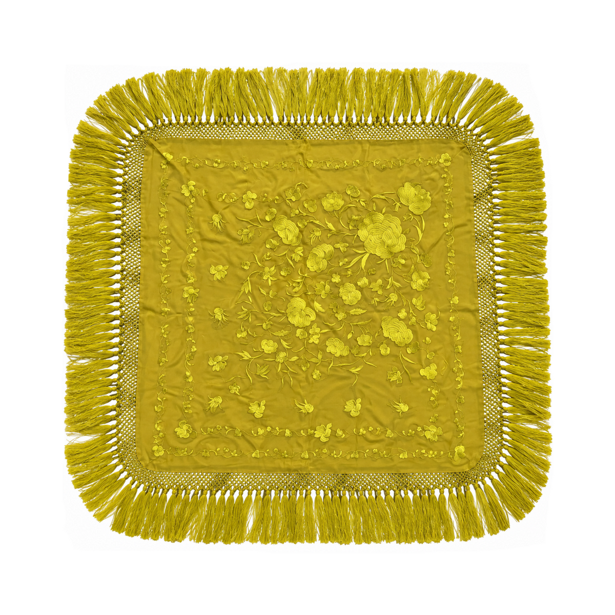 Mantoncillo de Flamenca Azahara Verde Pistacho – Cuadrado