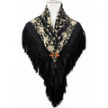 Mantoncillo de Flamenca Nairobi Negro/Beige – Cuadrado