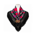 Mantoncillo de Flamenca Taj Mahal negro – Cuadrado