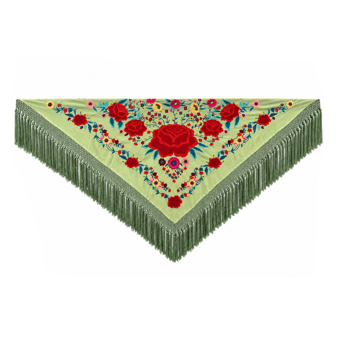 Mantoncillo de Flamenca Macarena Verde Manzana
