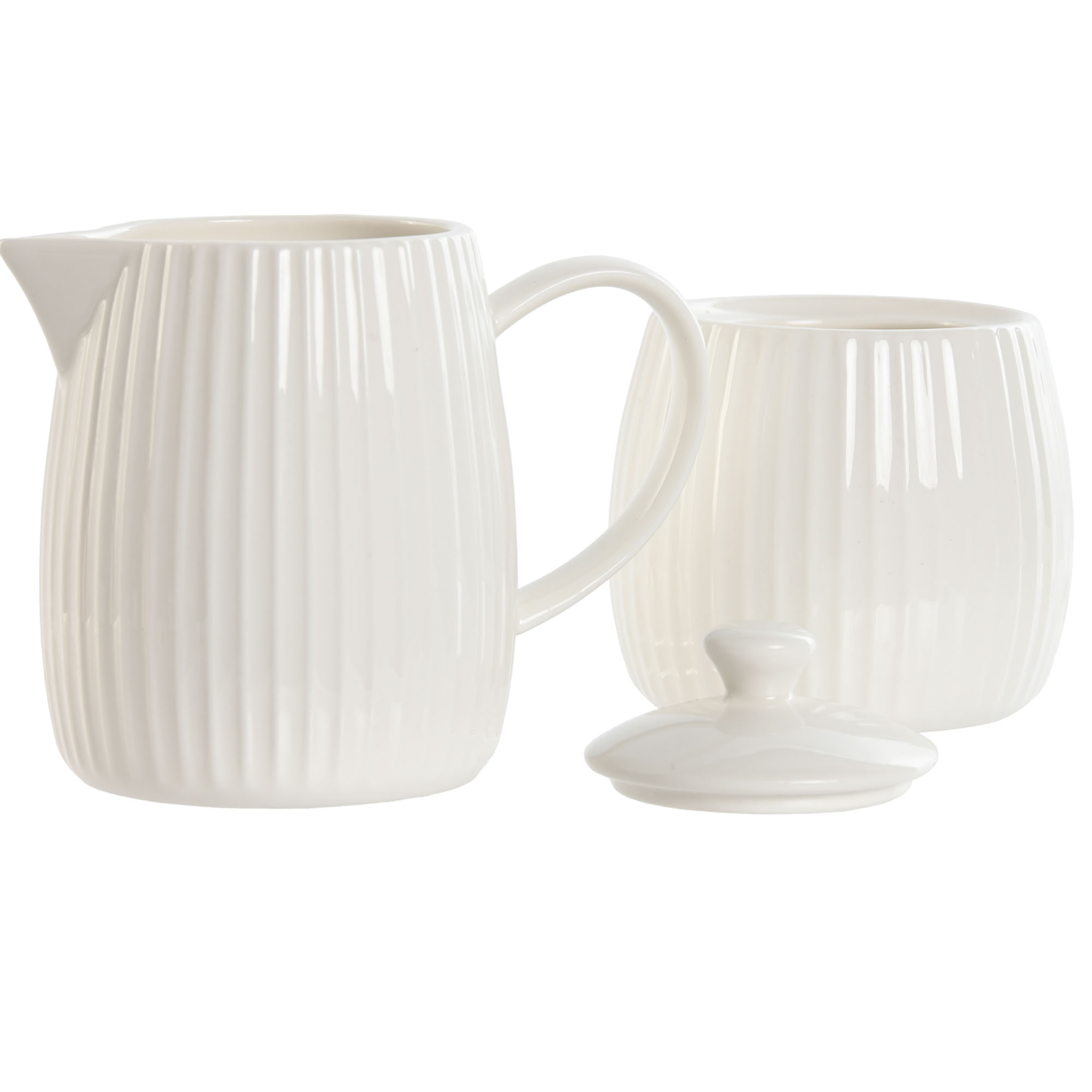 Set azucarero y lechera de porcelana