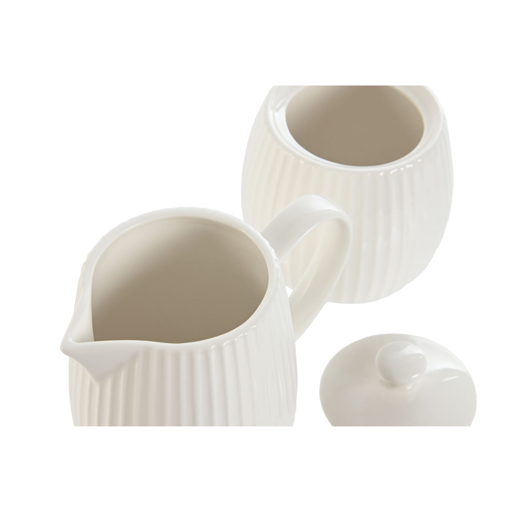 Set azucarero y lechera de porcelana
