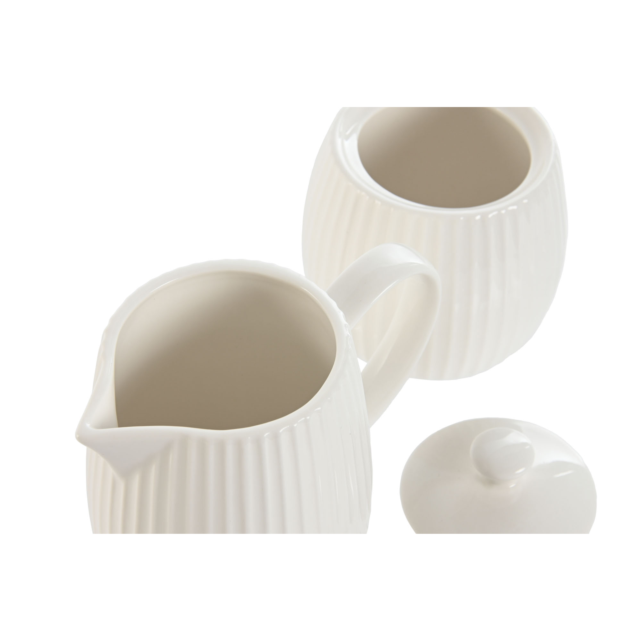 Set azucarero y lechera de porcelana