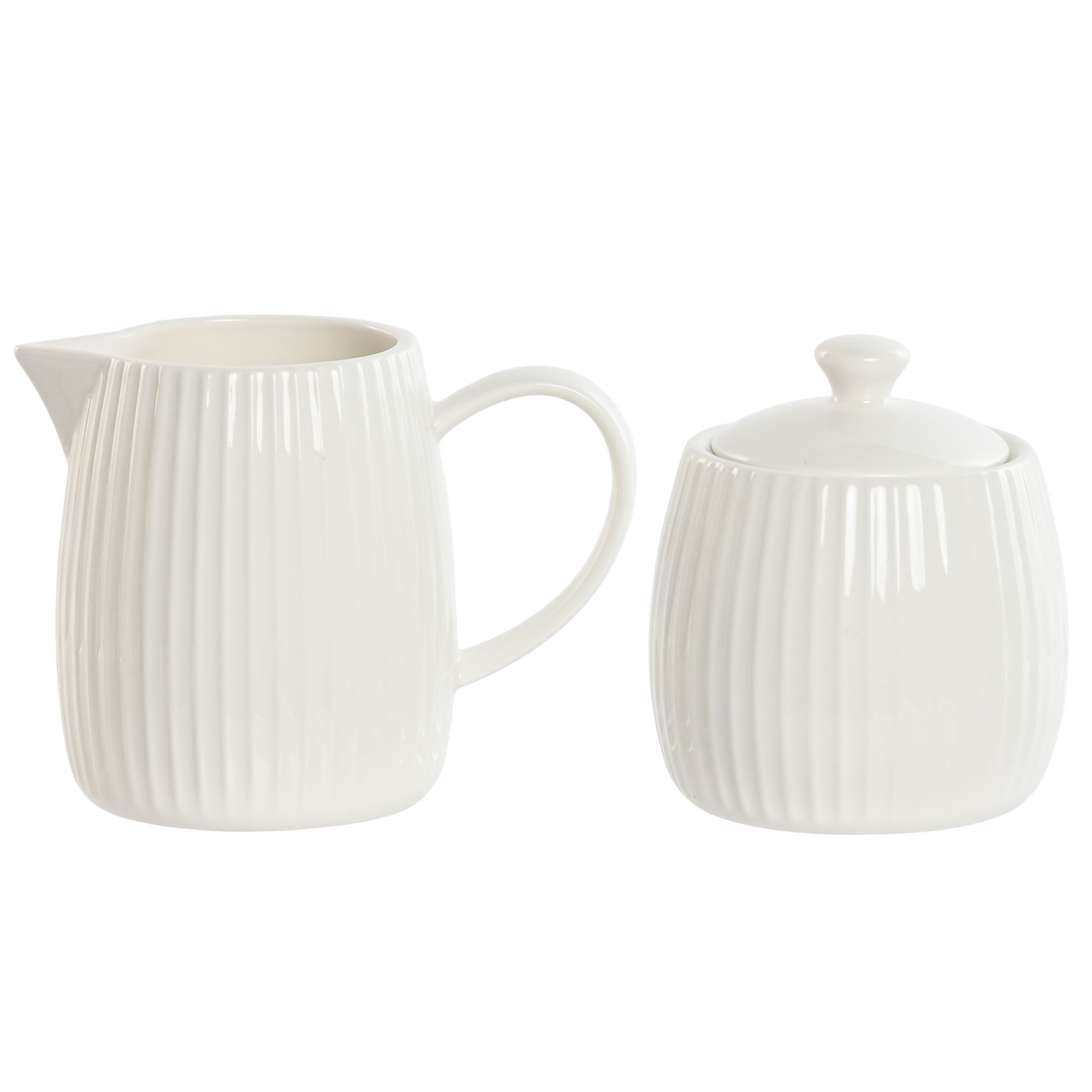Set azucarero y lechera de porcelana
