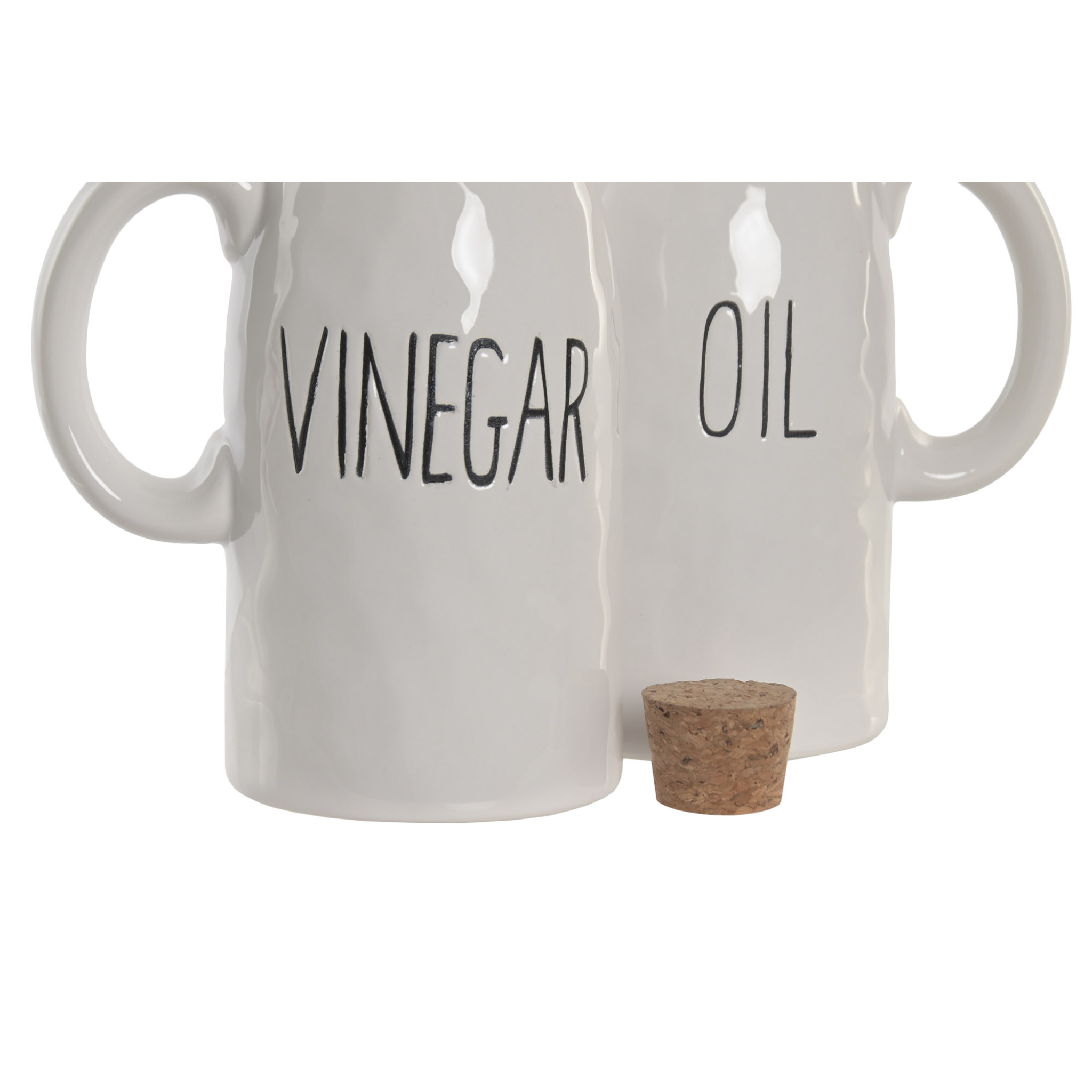 Set de aceitera y vinagrera de porcelana