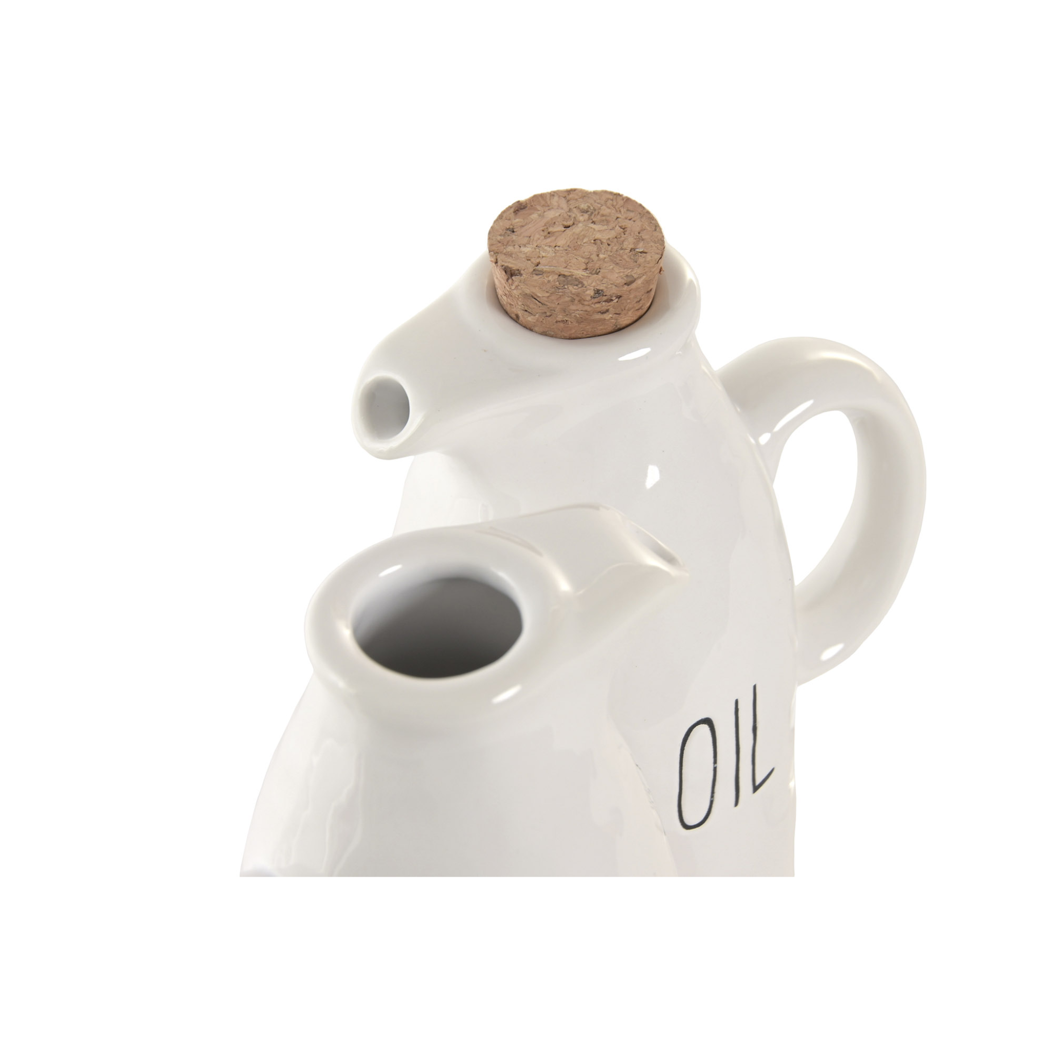 Set de aceitera y vinagrera de porcelana
