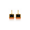 Pendientes Ginebra Negro y Coral
