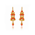 Pendientes Olivia Coral y Dorado
