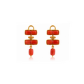 Pendientes Helena Coral y Dorado