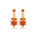 Pendientes Victoria Coral y Dorado
