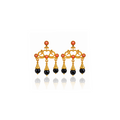Pendientes Leonor Dorados con Coral