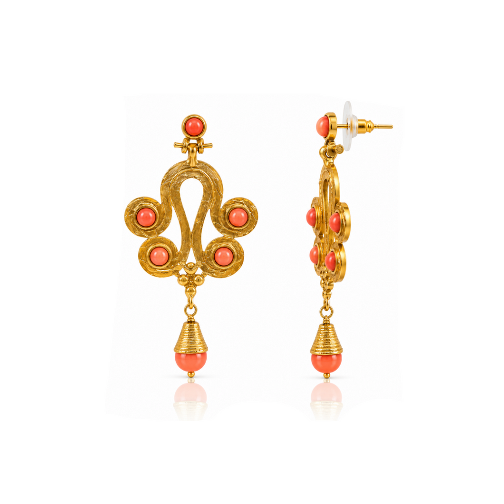 Pendientes Almudena Coral y Dorado
