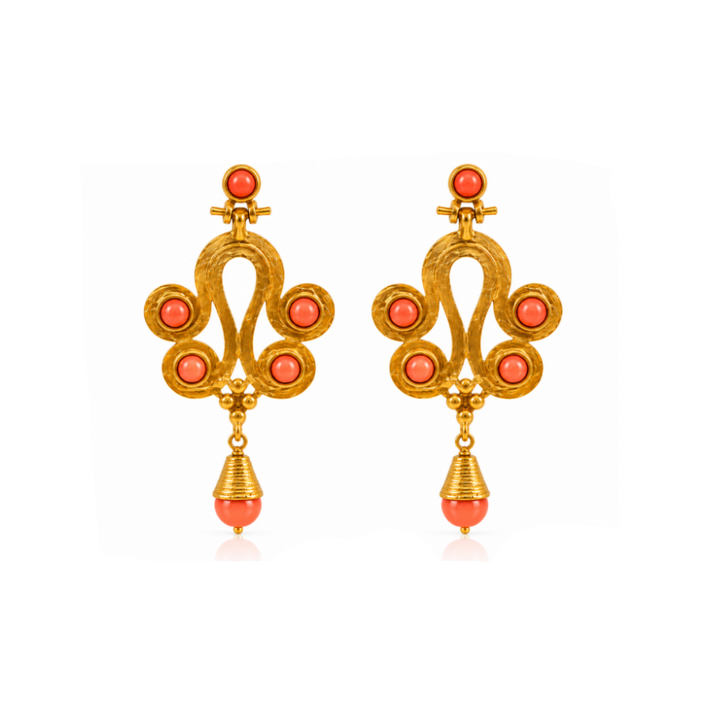 Pendientes Almudena Coral y Dorado