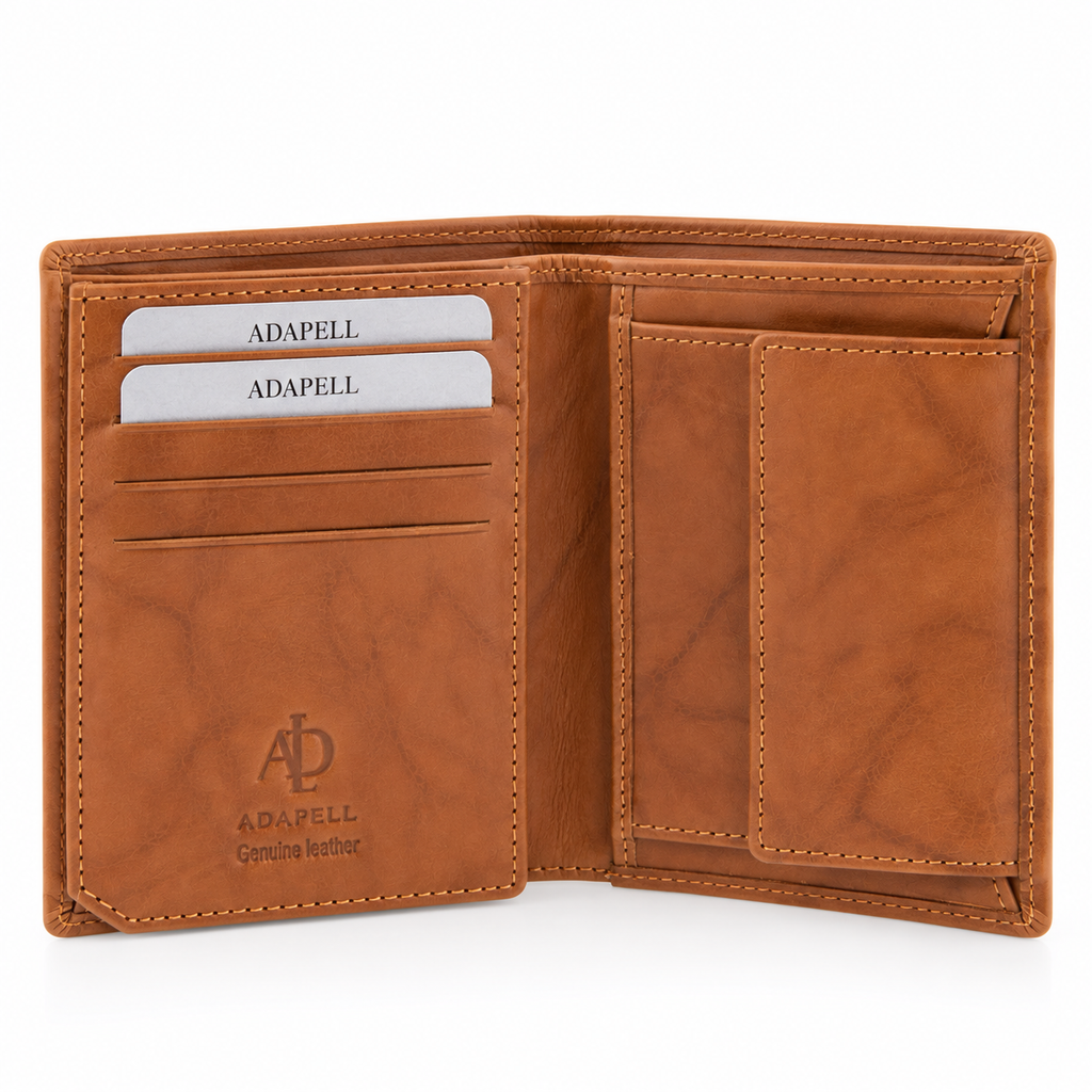 Cartera vertical de hombre de piel Root