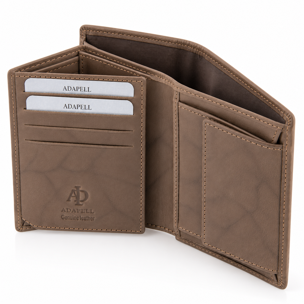 Cartera vertical de hombre de piel Root