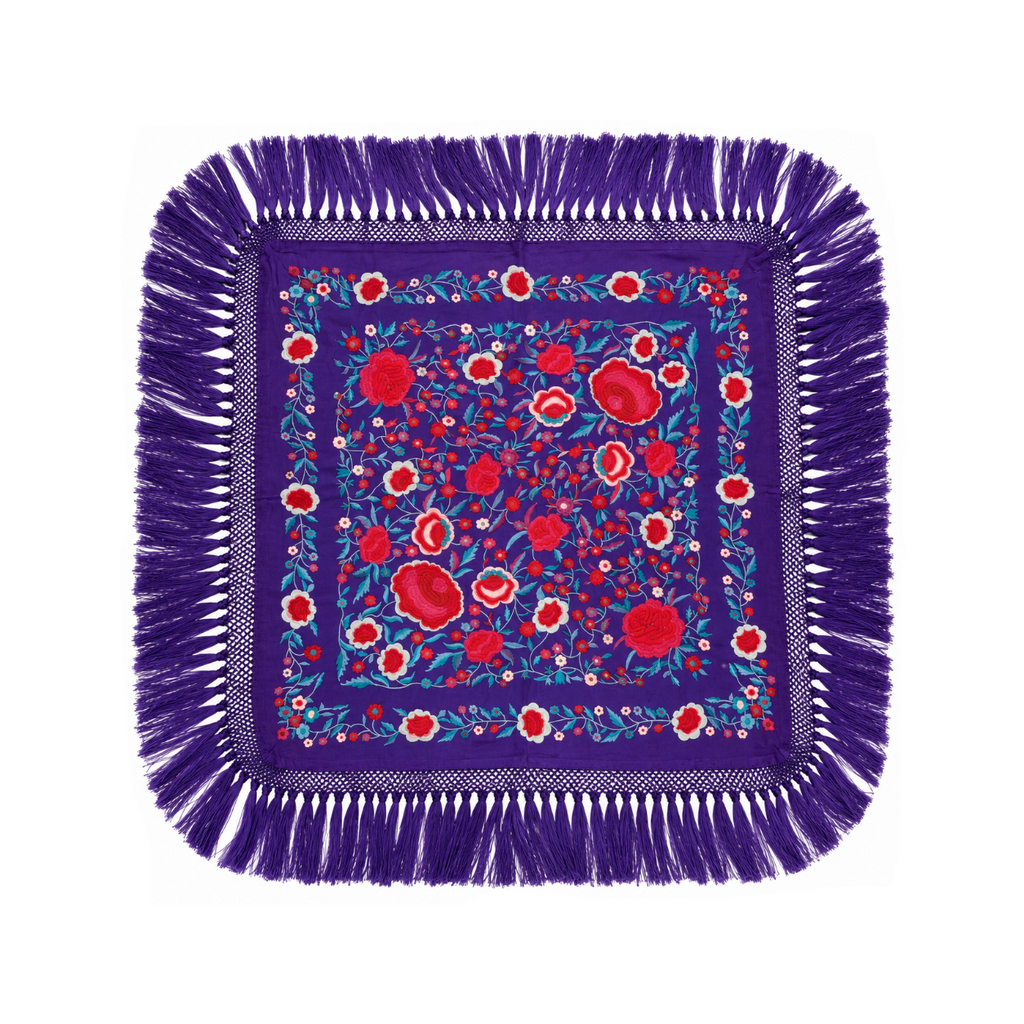 Mantoncillo de Flamenca Taj Mahal Morado – Cuadrado