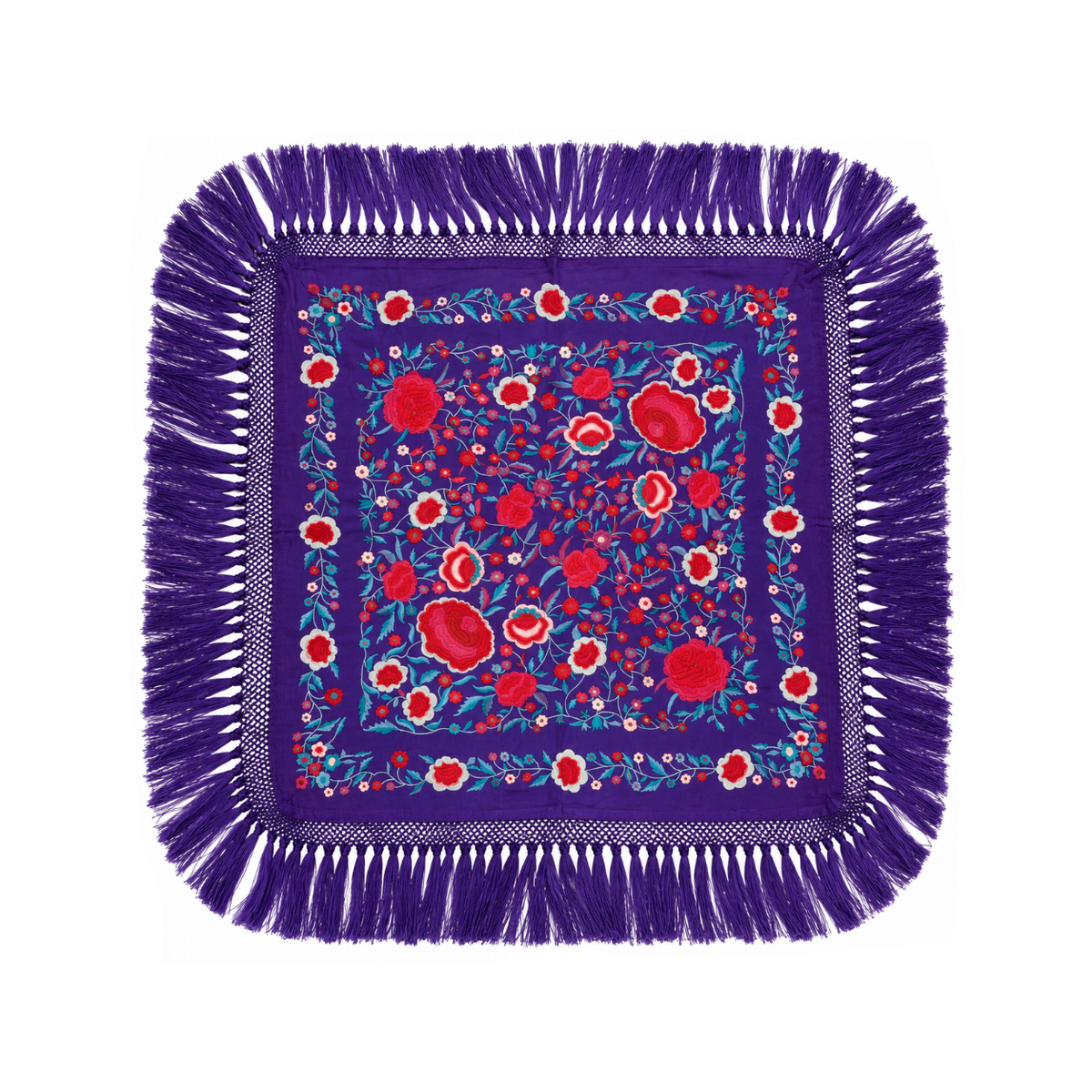 Mantoncillo de Flamenca Taj Mahal Morado – Cuadrado