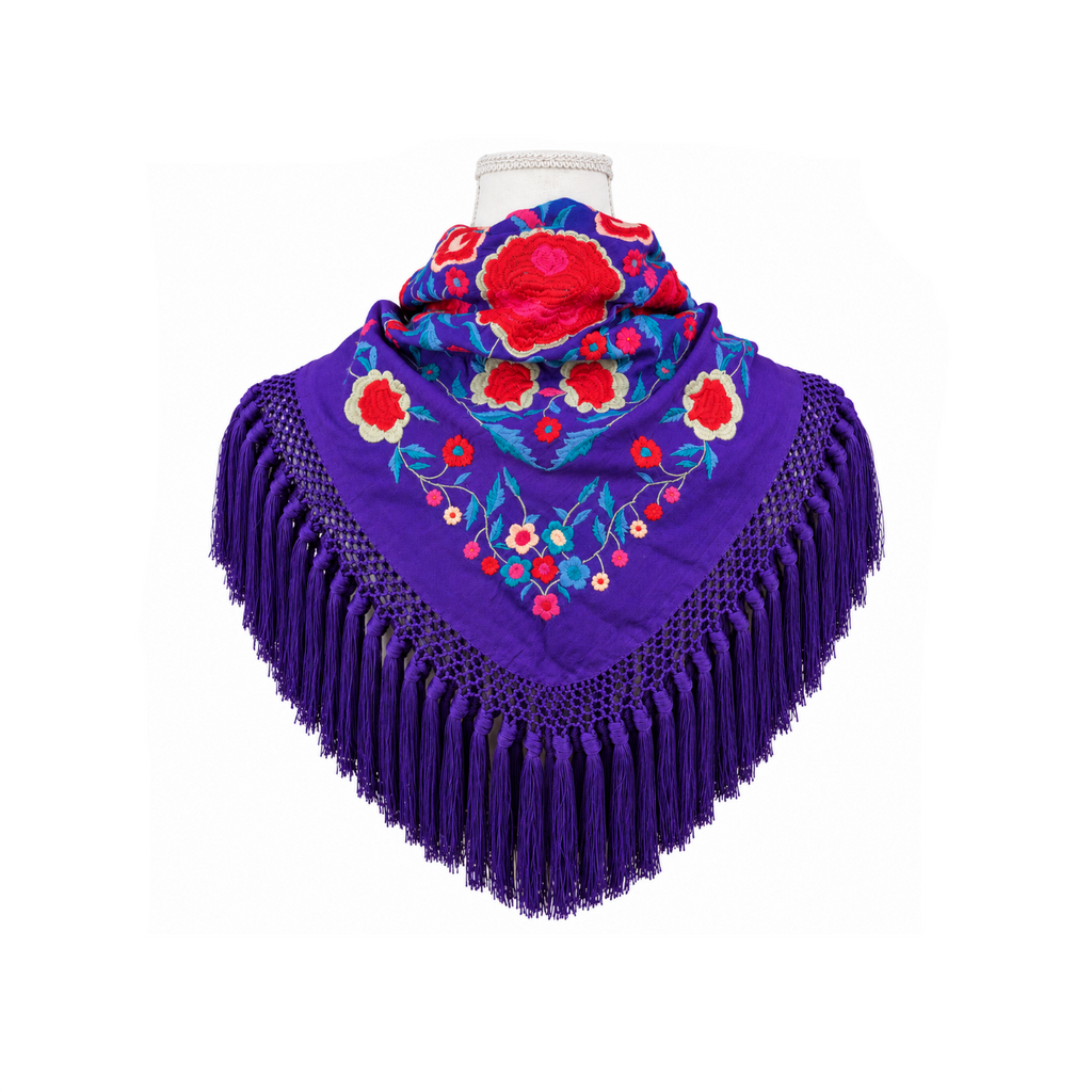 Mantoncillo de Flamenca Taj Mahal Morado – Cuadrado