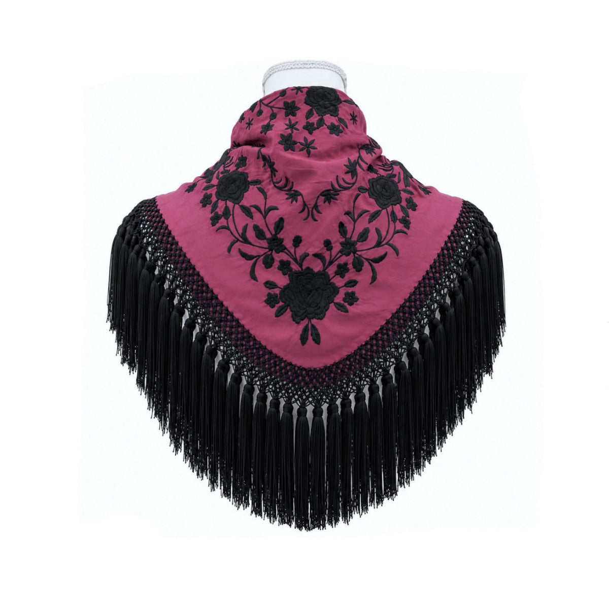 Mantoncillo de Flamenca Nairobi Frambuesa/Negro – Cuadrado